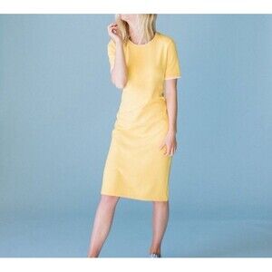 Sonnet James Playdress Womens Size Small Short Sleeve Yellow Knee Length